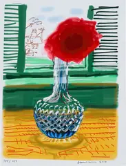 David Hockney, My Window: No. 281, 23rd July 2010, 2010, iPad drawing in colours printed on archival paper