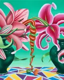 Mona Broschar, Bonding, 2022, acrylic and oil on canvas