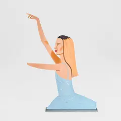 Dancer 2 by Alex Katz, UV-cured archival inks on shaped powder-coated aluminum, offered Nov 2023
