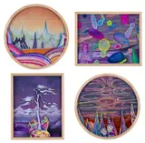 Yuxing Huang, Four works: (i) Mountain Beyond; (ii) The Bubble Will Not Break, the Time Will Not Be Flowing From the Past to the Future; (iii) Winter Solstice; (iv) Sunrise and Sunset