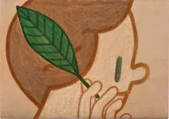 Junseok Kang, Leaves Boy, 2019, acrylic on canvas