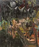 Hernan Bas, Who Told Them We Were Coming?, 2013, oil on canvas