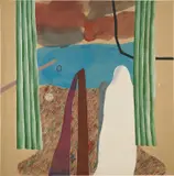 David Hockney, Painted Landscape (Or Red and Blue Landscape), 1965, acrylic on canvas