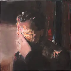 Pie Fight Study 4 by Adrian Ghenie, 2008, oil on canvas, sold Jun 2022