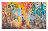 José Parla, Writers' Bench: Grand Concourse & 149th Street, The Bronx, 2020, acrylic, ink, collage, enamel, and oil paint on canvas