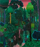 Ben Sledsens, Two Bathers, 2016, oil, acrylic and oil crayon on canvas