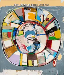 Eddie Martinez, Mandala #14, 2017, silkscreen ink, oil and spray paint on canvas