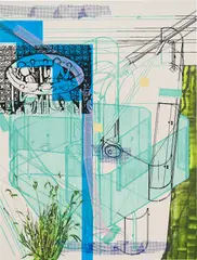 Alexander Carver, Partitions, 2018, oil and acrylic on canvas