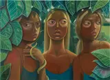 Tania Marmolejo, You Can't Join Us, 2020, oil on linen