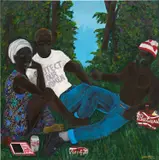 John Madu, Can We Just Chill (After Manet), 2020, acrylic on canvas