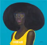 Oluwole Omofemi, Courage, 2021, oil and acrylic on canvas