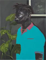 Wahab Saheed, Shadows of Yesterday, 2021, acrylic, charcoal, chalk and oil pastel on canvas