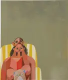 George Condo, Green Seated Woman, 2006, acrylic on canvas