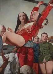 Dong Wei, The Red Game, 2005, oil on canvas