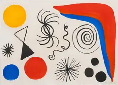 Untitled by Alexander Calder, 1965, gouache and ink on paper, sold Jun 2022