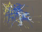 Georges Mathieu, Électricité (Electricity), 1956, gouache on card