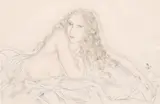 Léonard-Tsuguharu Foujita, Nu allongé (Reclining Nude), 1932, watercolour and ink on paper