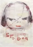 Yoshitomo Nara, Sad Dog, 1998, acrylic and pencil on paper