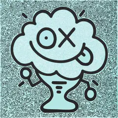 Sam Cox, The Doodle Strings, 2019, acrylic on canvas