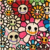 Madsaki, Homage to Takashi Murakami Flowers, 2016, acrylic and aerosol on canvas