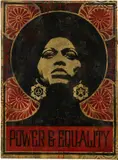 Shepard Fairey, Power and Equality, 2008, HPM and mixed media collage on paper