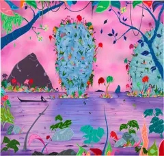 Erik Parker, Oh Koh Phi Phi, 2017, acrylic on canvas