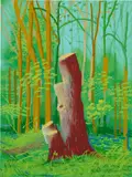 David Hockney, The Arrival of Spring in Woldgate, East Yorkshire in 2011 (twenty-eleven) - 24 April, 2011, iPad drawing in colours on wove paper