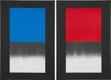 Kim Sou Sou, 2 Works: (i) Fire 1; (ii) Fire 2, 2018, oil, graphite and carbon on canvas