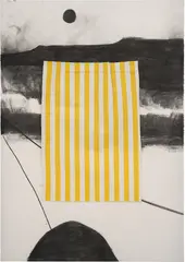 Paul Chan, Untitled, 2012, charcoal and fabric on paper