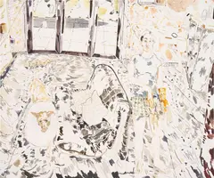 Chris Huen Sin Kan, Doodood and Haze, 2017, oil on canvas