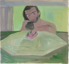 Cheng Xinyi, Untitled, 2016, oil and gouache on paper