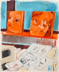 Estudio. Septiembre 2020 II by Cristina BanBan, 2020, acrylic, soft pastel and colour pencil on paper, sold Jun 2022