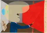 Peter McDonald, Vermillion Fontana Slash, 2008, acrylic gouache on paper
