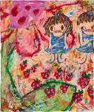 Ayako Rokkaku, Strawberry Twins, 2007, acrylic on canvas