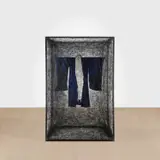 State of Being (Boy’s Kimono) by Chiharu Shiota, 2013, metal, black thread and Kimono, sold Dec 2022