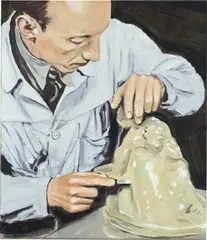 Michaël Borremans, The Butter Sculptor, 2000, oil on canvas