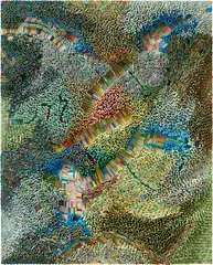 Ilhwa Kim, Tuner’s Notes, 2022, hand-dyed Hanji paper, in artist's frame