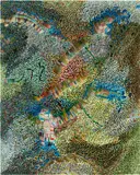 Ilhwa Kim, Tuner’s Notes, 2022, hand-dyed Hanji paper, in artist's frame