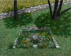 Scott Kahn, Elise's Garden, 1988, oil on linen