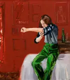 Karyn Lyons, Heartbreaker, 2021, oil on vellum