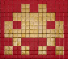 HK_31 by Invader, 2015, ceramic tiles on perspex panel and laminated ID card, sold Nov 2022