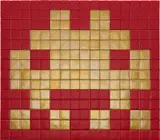 Invader, HK_31, 2015, ceramic tiles on perspex panel and laminated ID card