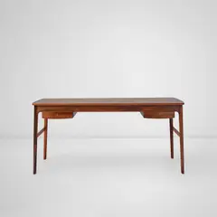 Extendable desk by Ole Wanscher, circa 1954, Brazilian rosewood, brass, sold Nov 2022