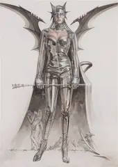 Untitled by Hajime Sorayama, 2017, acrylic on illustration board, sold Nov 2022