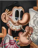 Baldur Helgason, Artist in the Studio, 2020, oil on canvas