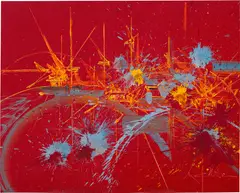 Georges Mathieu, Âme sans gloire, 1988, oil on canvas