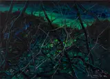 Untitled 08-4-1 by Zeng Fanzhi, 2008, oil on canvas, sold Nov 2022