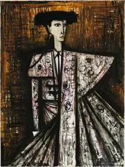 Bernard Buffet, Torero rose, 1960, oil on canvas