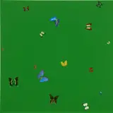 After the Rain by Damien Hirst, 2007, butterflies and household gloss on canvas, offered Nov 2022