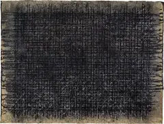 Ding Yi, Appearance of Crosses 95-B75, 1995, mixed media on paper